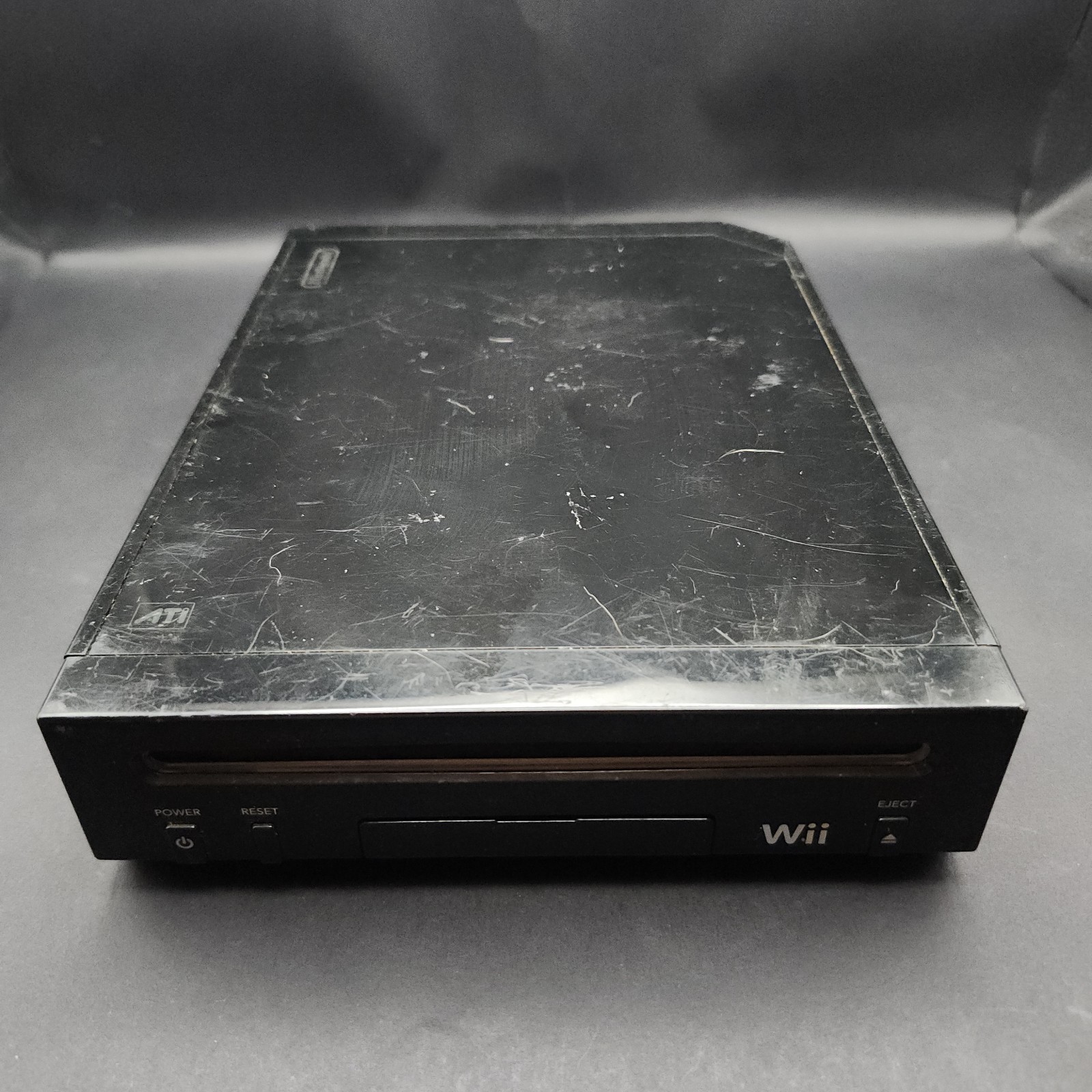 Nintendo Wii Replacement Console With Cords Black RVL-101 (USA) Tested Working