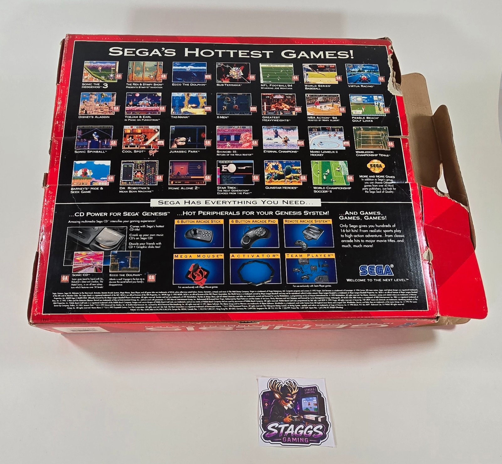 RARE SEGA Genesis Model 2 System [Columns Bundle] CIB, Tested/Working READ DESC.
