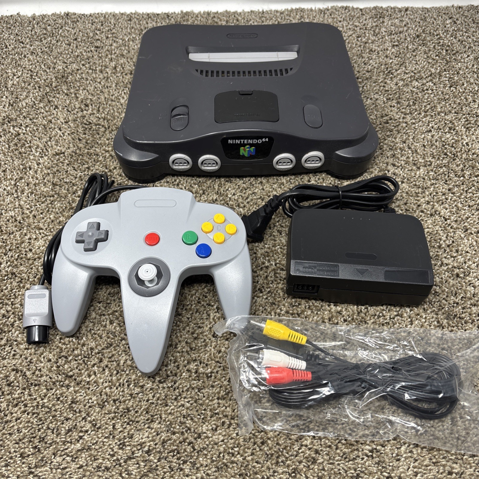 Nintendo 64 N64 Console System Bundle W/ Controller, Cables – Tested Works