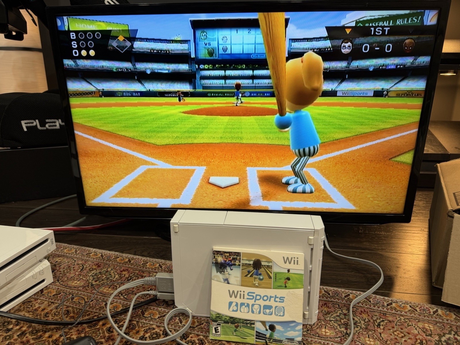Nintendo Wii Original Box Bundle Tested Working Wii Sports MotionPlus 2 Remotes
