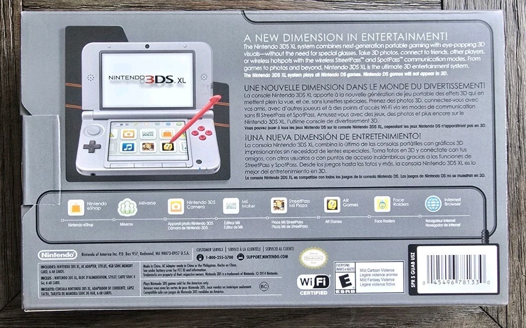 Nintendo 3DS XL Retro NES Edition, New-In-Box