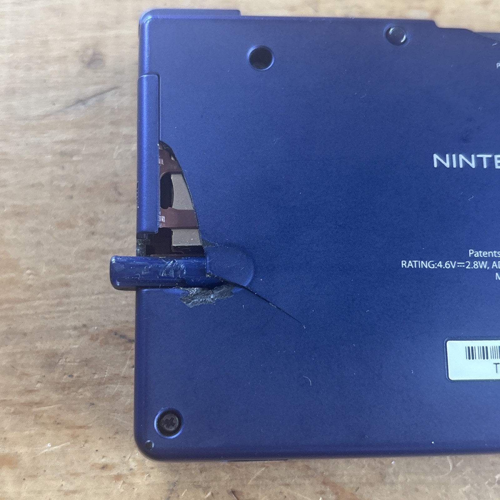 Nintendo DSi Console Blue WAP-002 PAL Tested Works (Cracked Back) Free Post