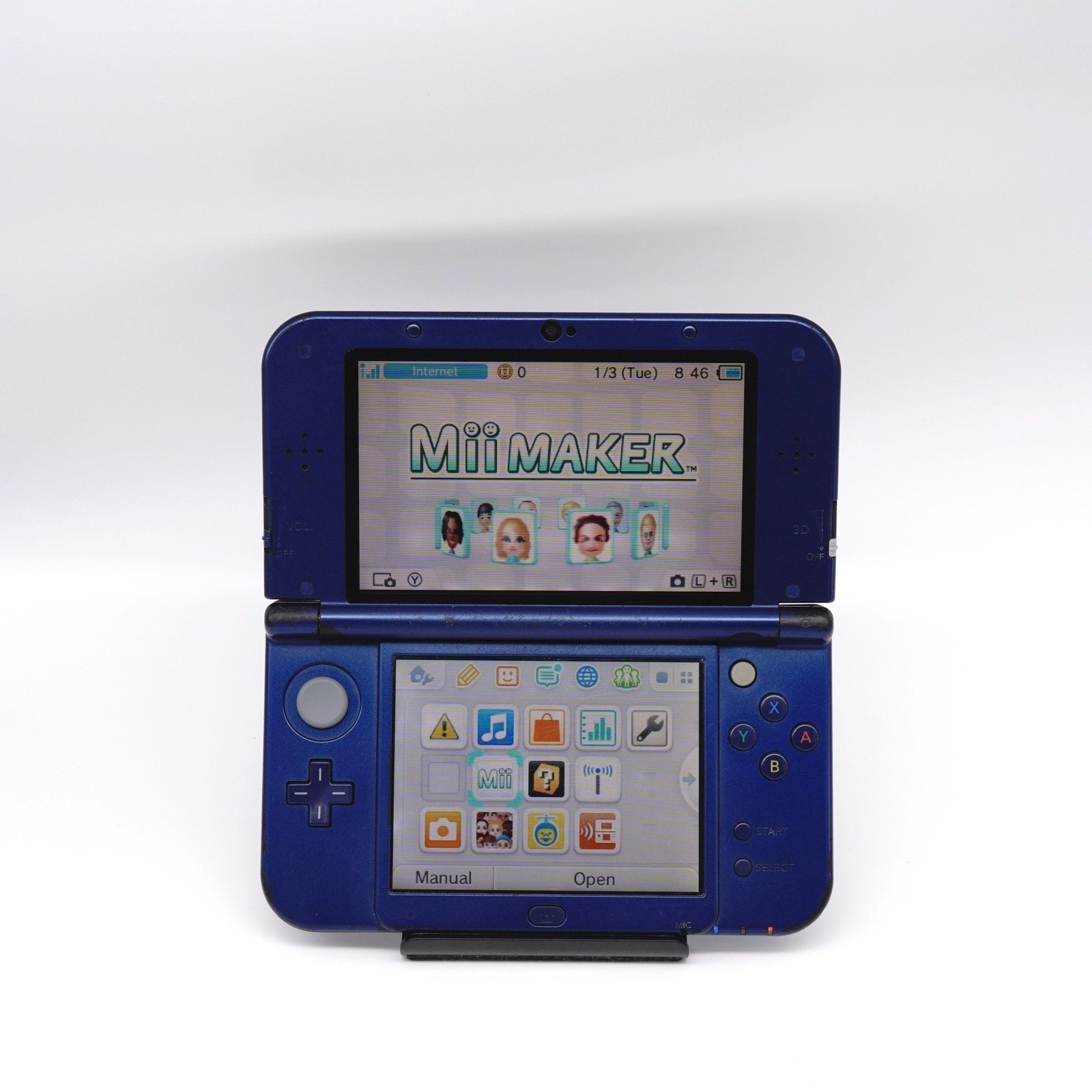 Nintendo NEW 3DS LL XL Metallic Blue Console w/ Extras (USA Seller) READ