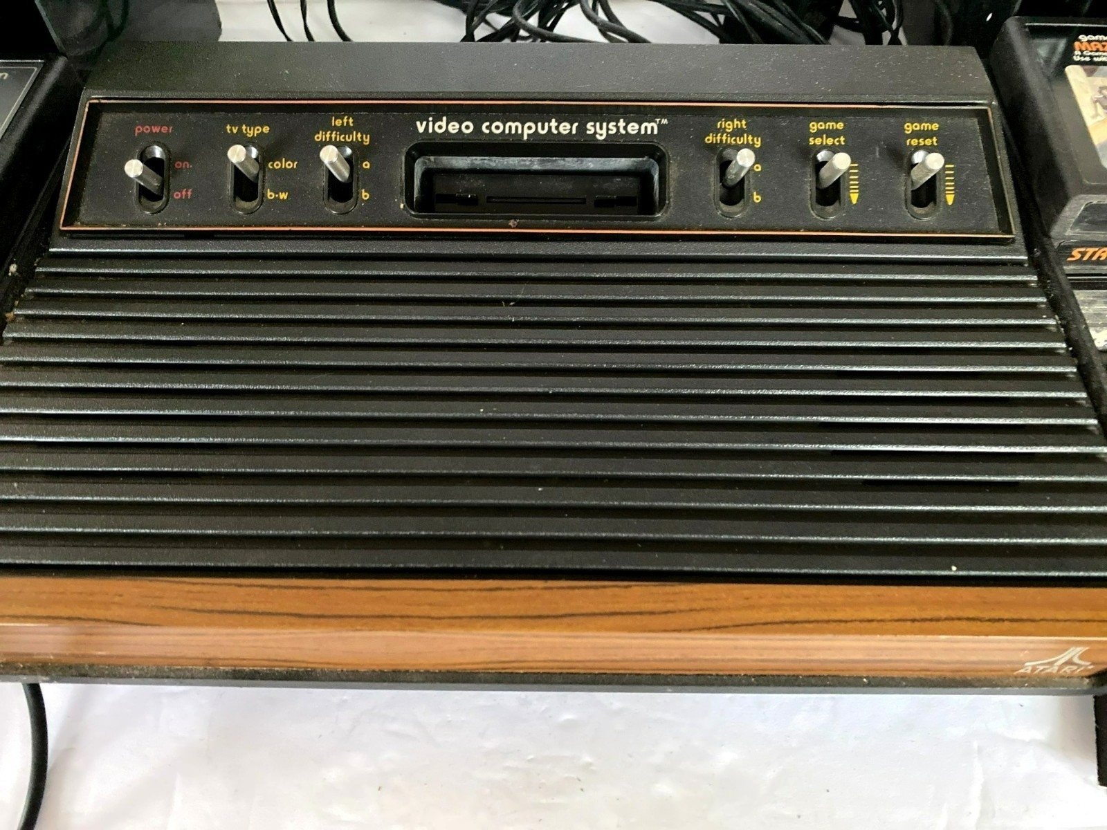 Atari 2600 Console System Cartridges Joy Sticks Manuals 22 Games Bundle LOT!