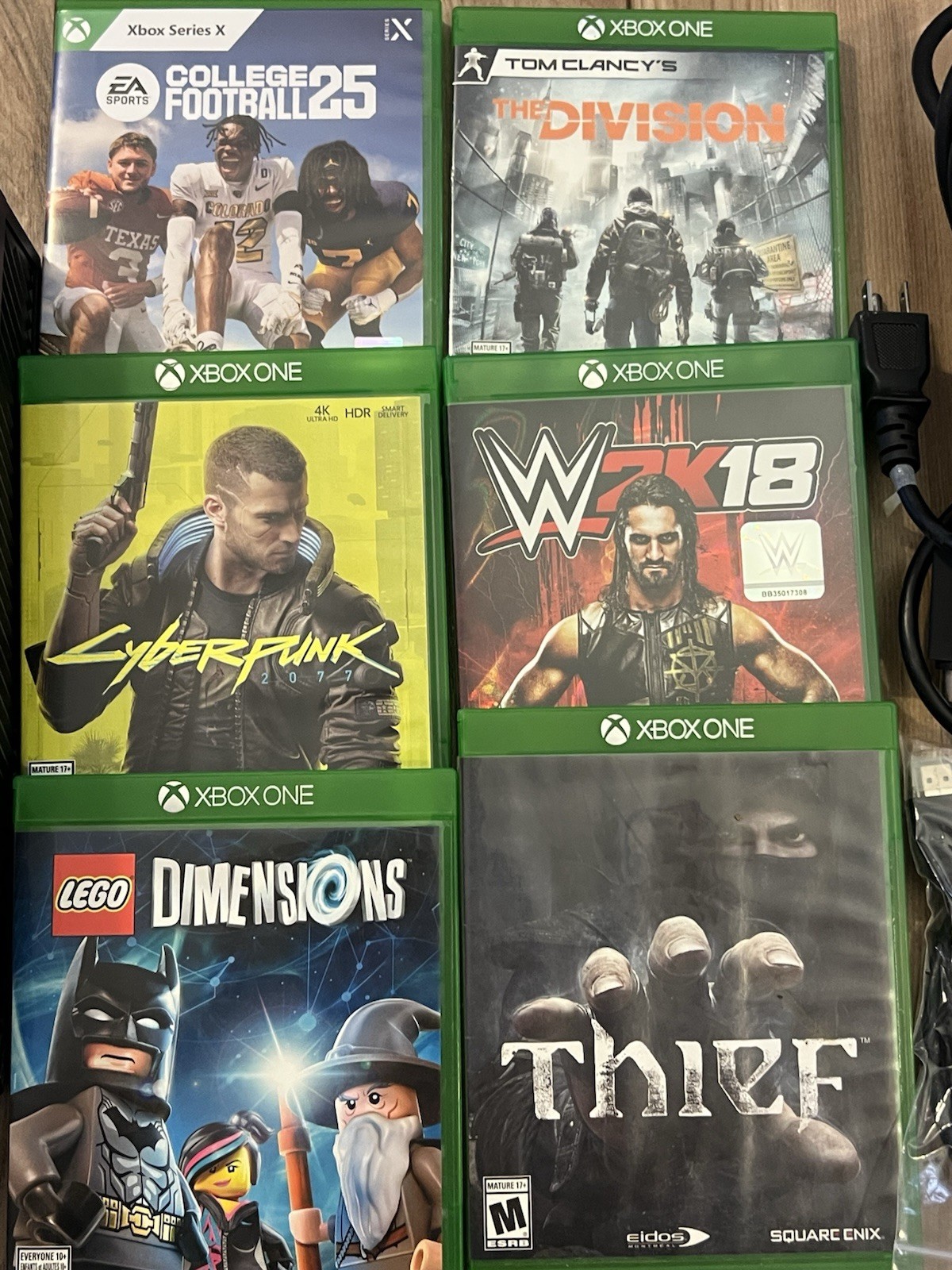 Xbox One 1540 500GB Console Bundle w/ 10 Games Controller Tested Works Black