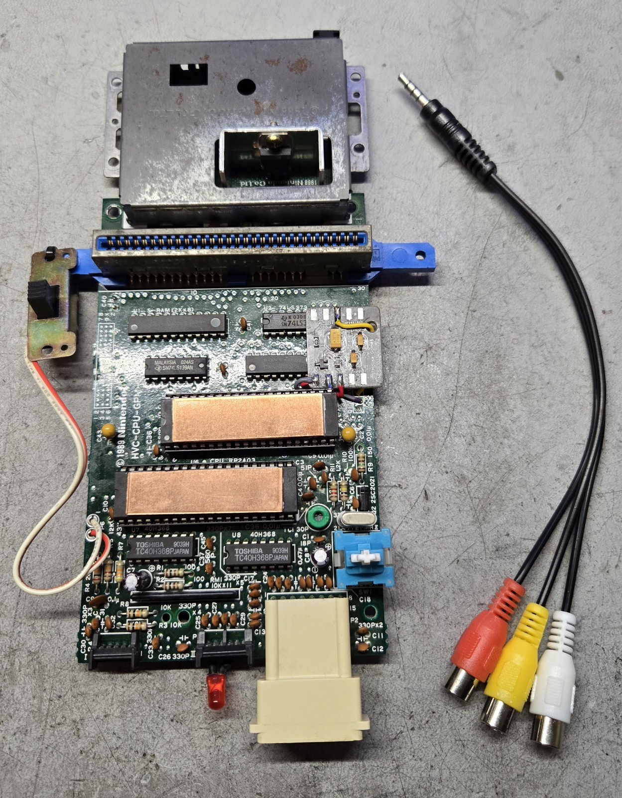 👍 Japan Famicom [VCI] Composit Video Motherboard Retro Game Console