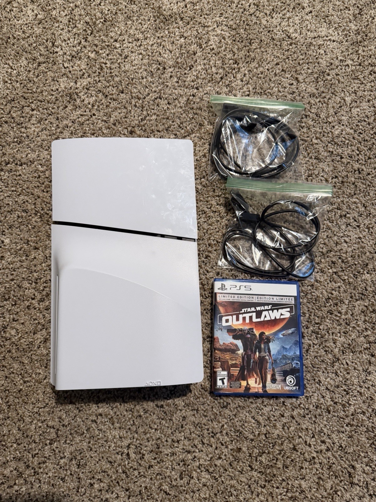 Sony PlayStation 5 Disc PS5 825GB White Console With Game (No Controller)