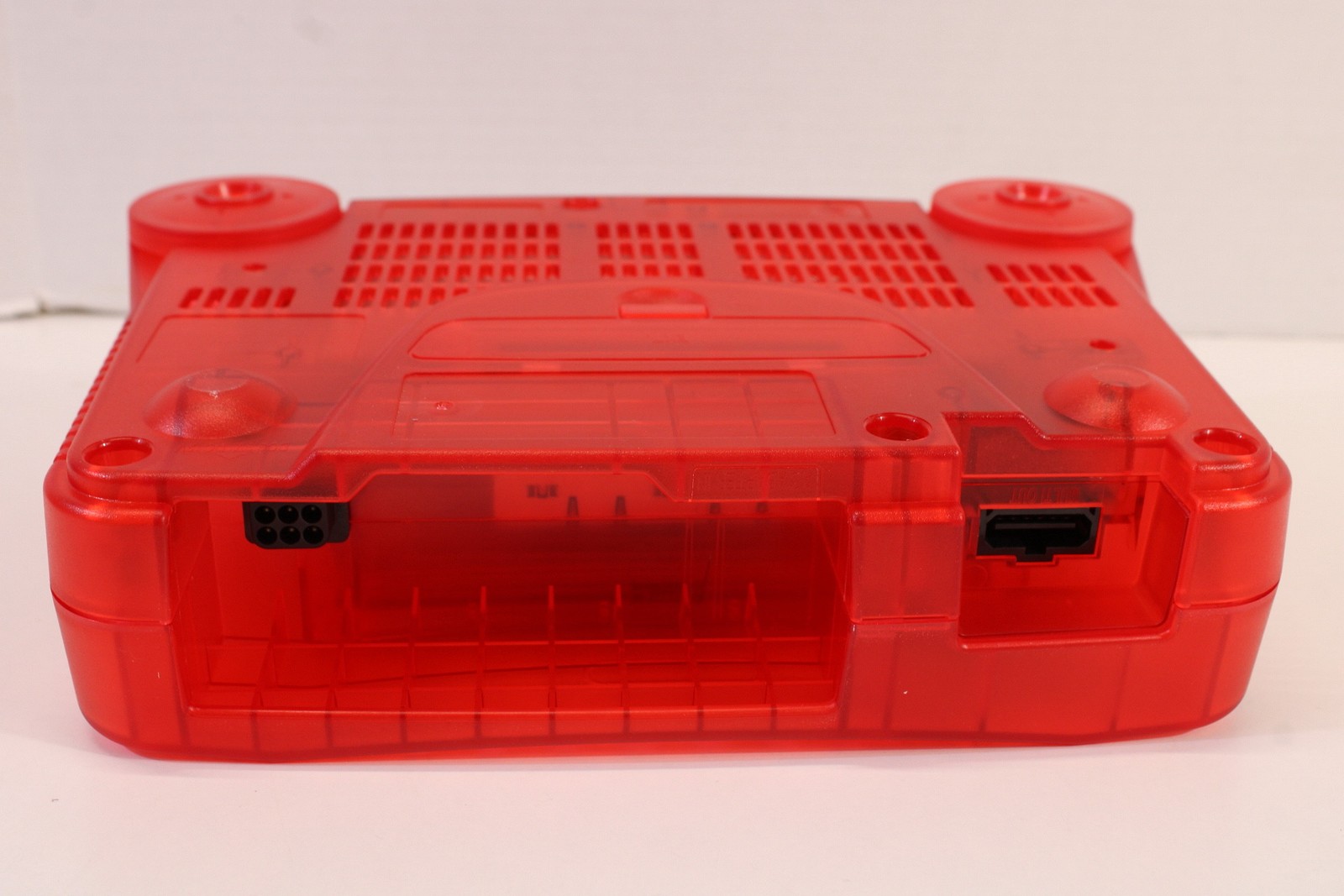 Nintendo 64 Clear Transparent Red Console NTSC REGION FREE N64 Controller LED