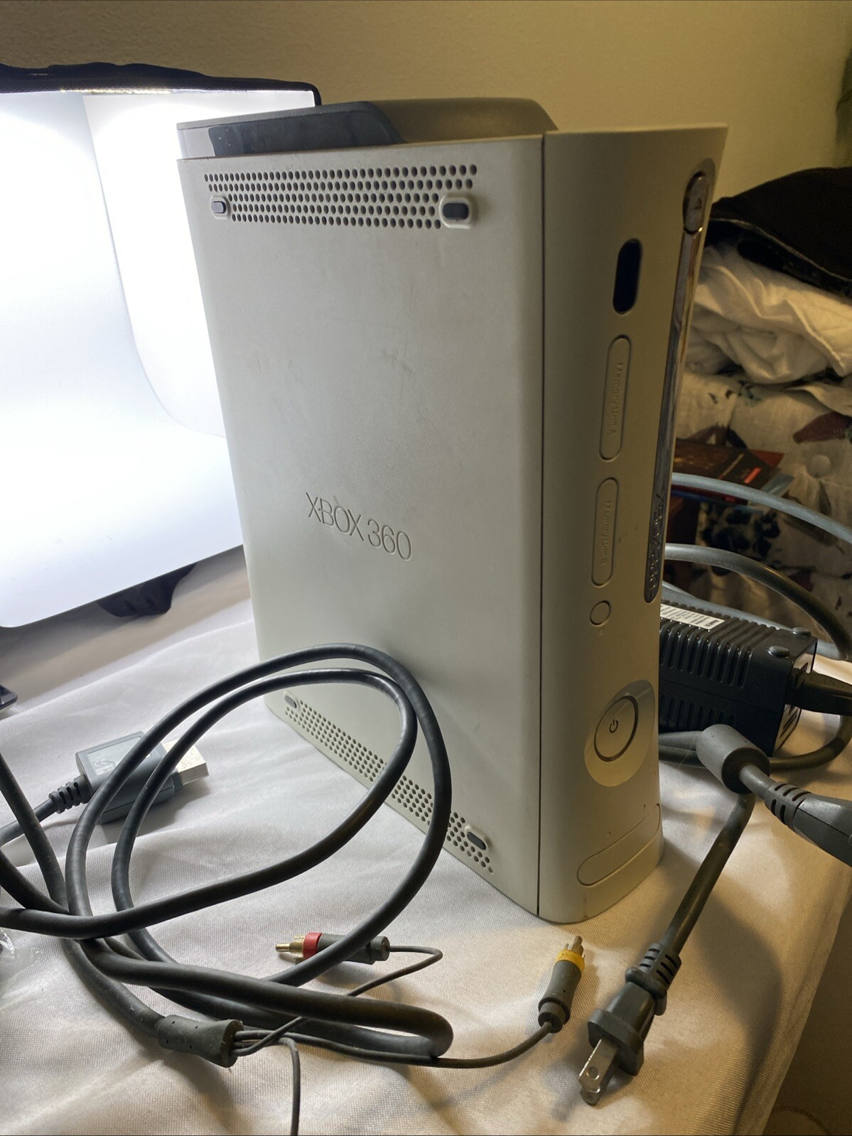 Microsoft Xbox 360 60GB White Console (power And Video Cables Only)