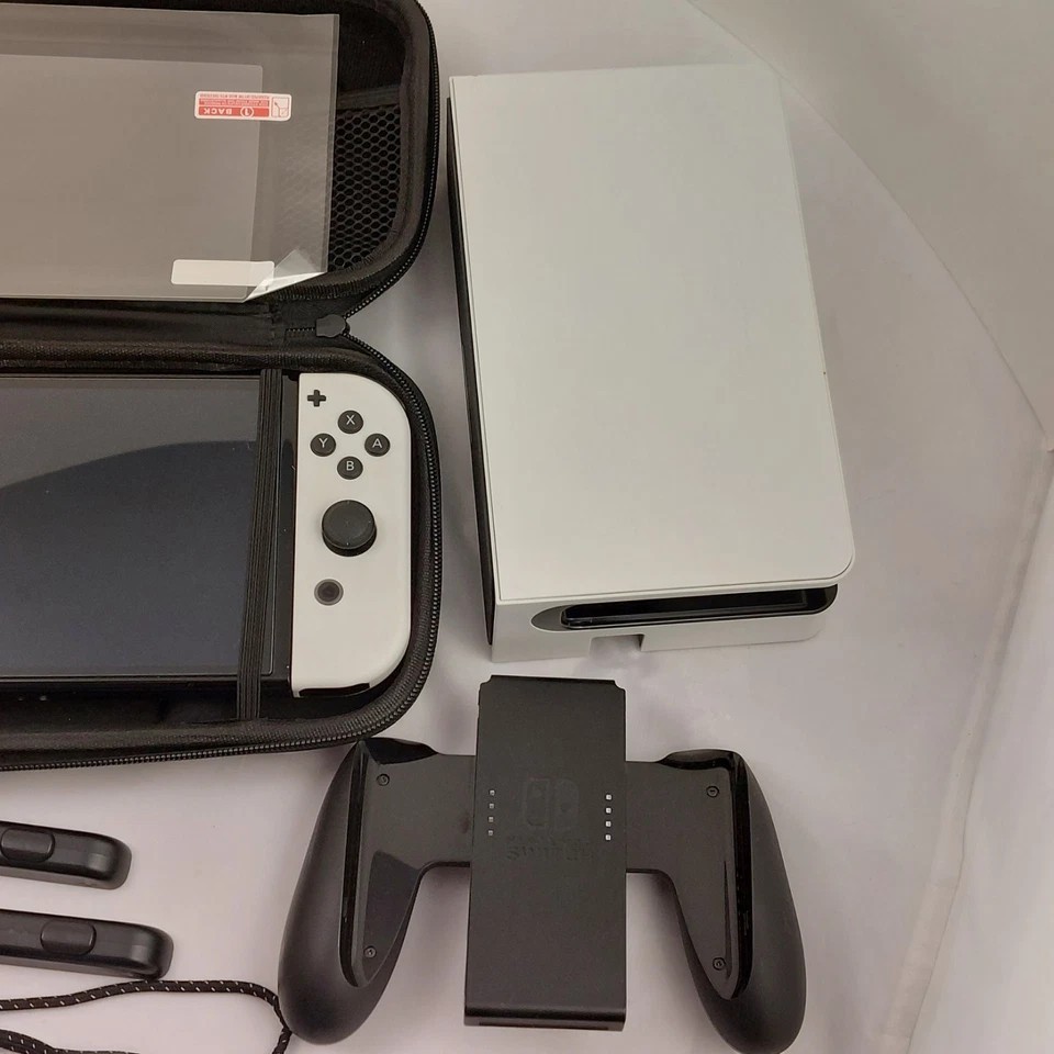 Nintendo Switch OLED Bundle 64GB System, Joy-Cons Controllers, Dock, Case, Etc.