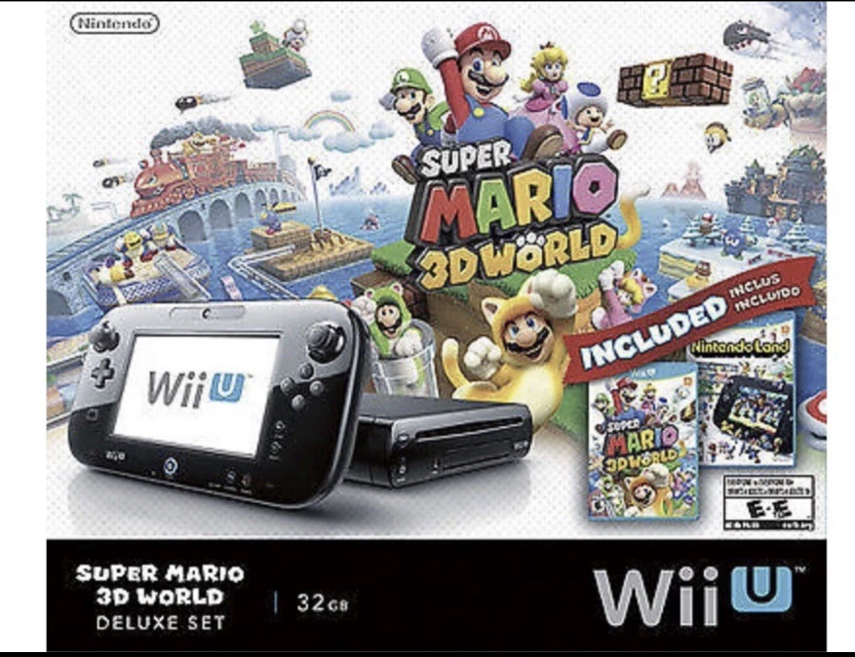 Nintendo Wii U 32 GB Super Mario 3D World Deluxe Set – Black “NEW”