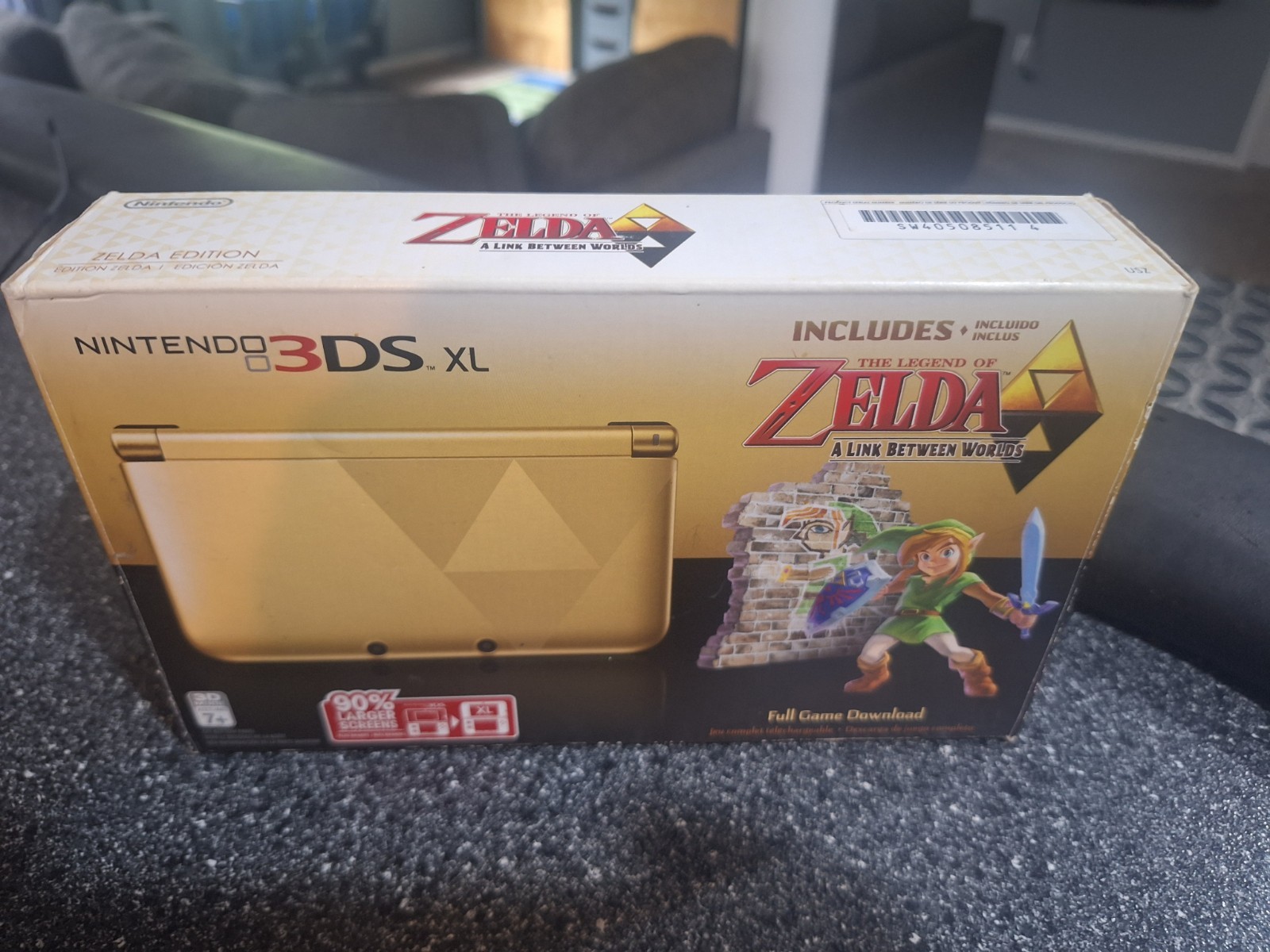 BOX + PAPERWORK ONLY Nintendo 3DS XL Limited Edition Zelda A Link Between Worlds