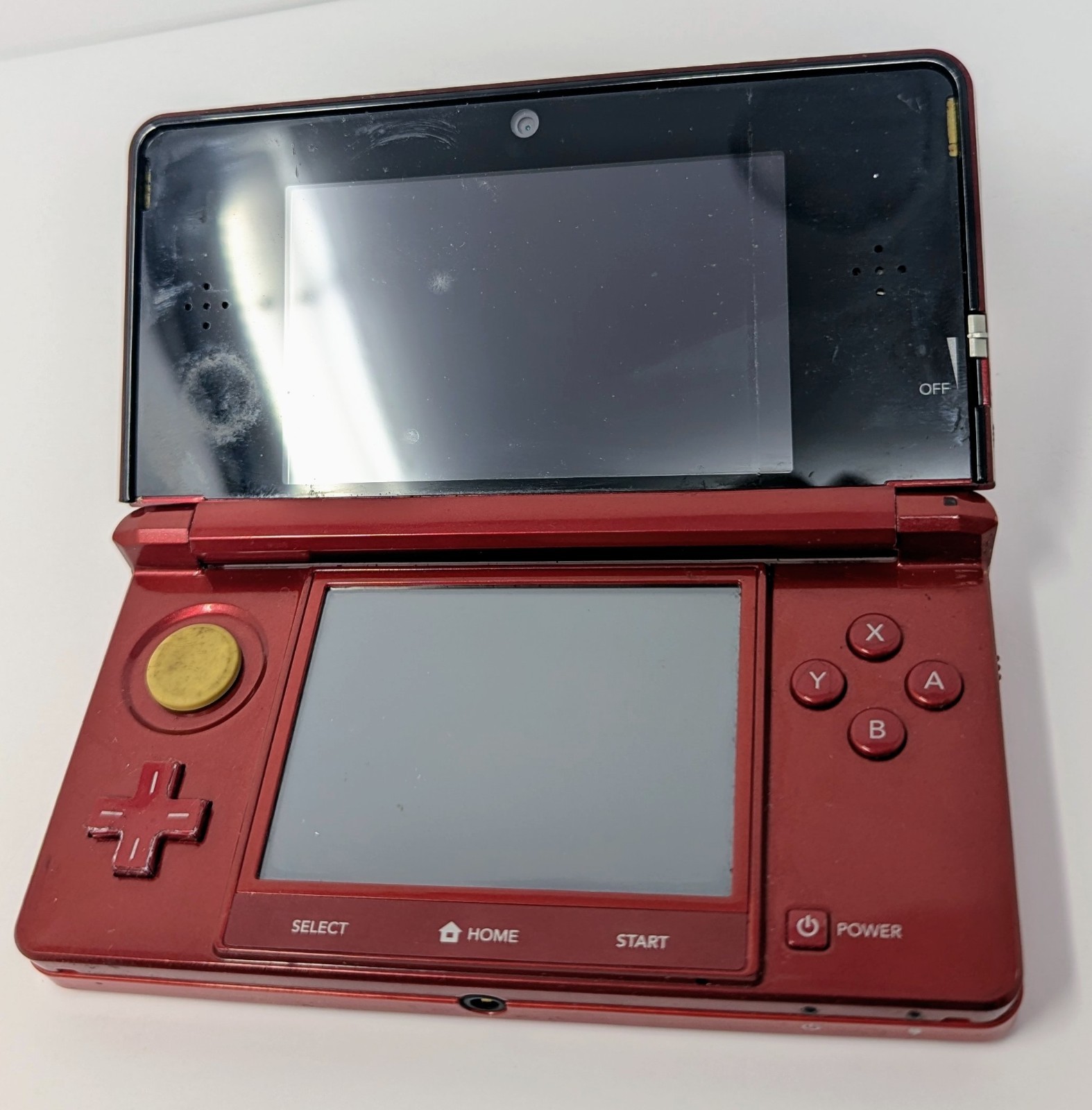 Nintendo 3DS Flame Red Handheld System Bundle w/ Charger – Paddington – Tested!