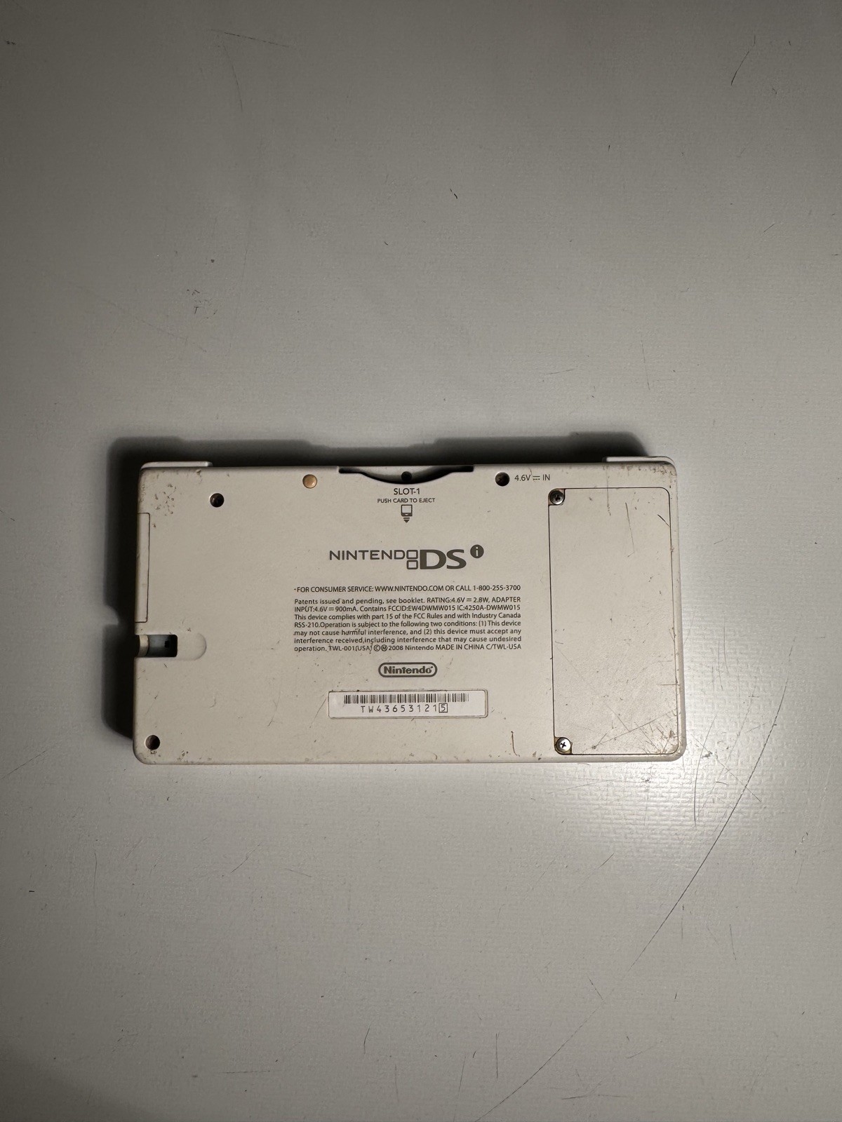 Nintendo DS Lite Handheld Game Console ~ TWL-001 (USA) ~ White ~ Working