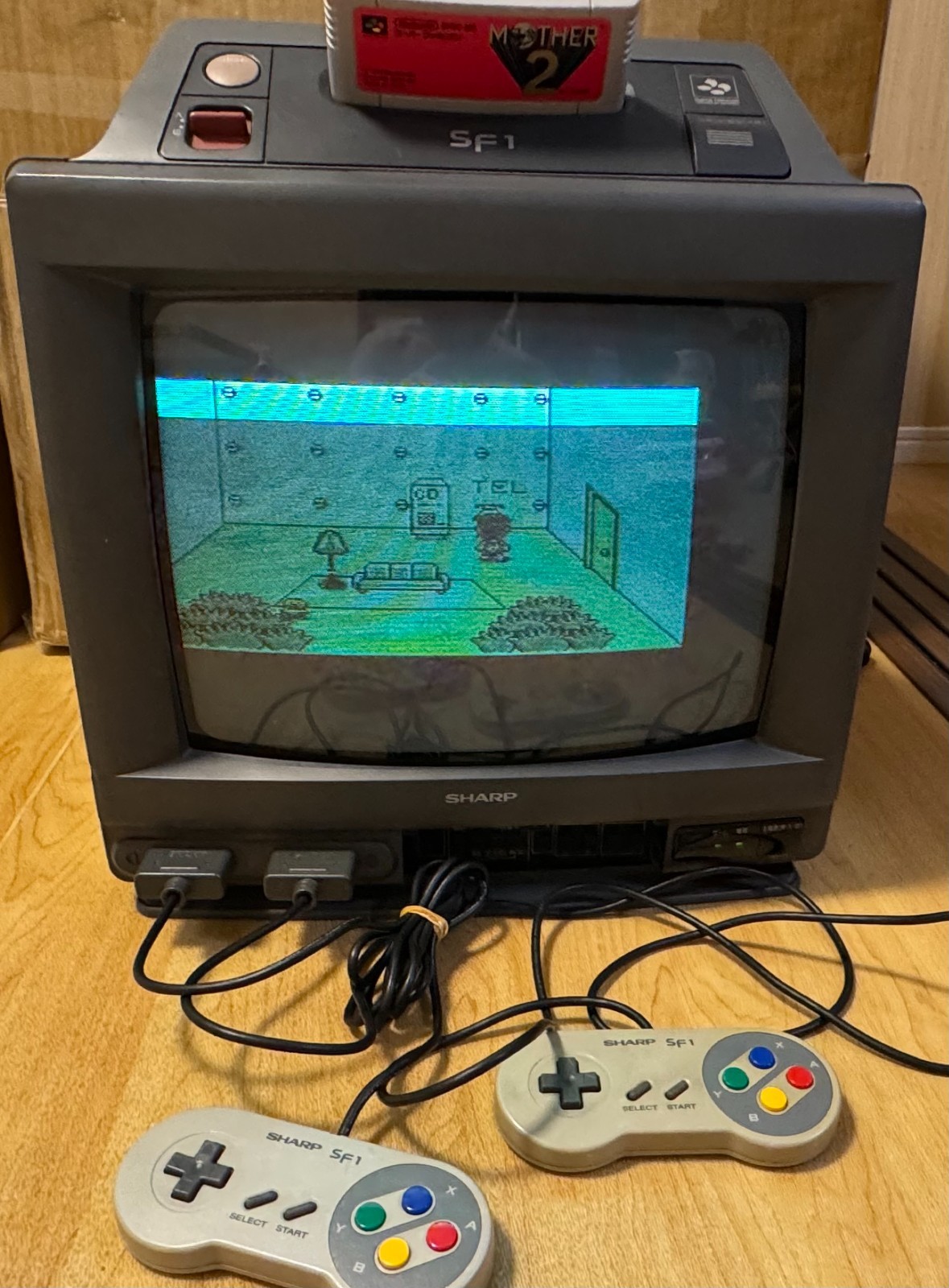 [In Very Good Condition] Rare Sharp Super Famicom SF1 14G-SF1 (with built-in CRT