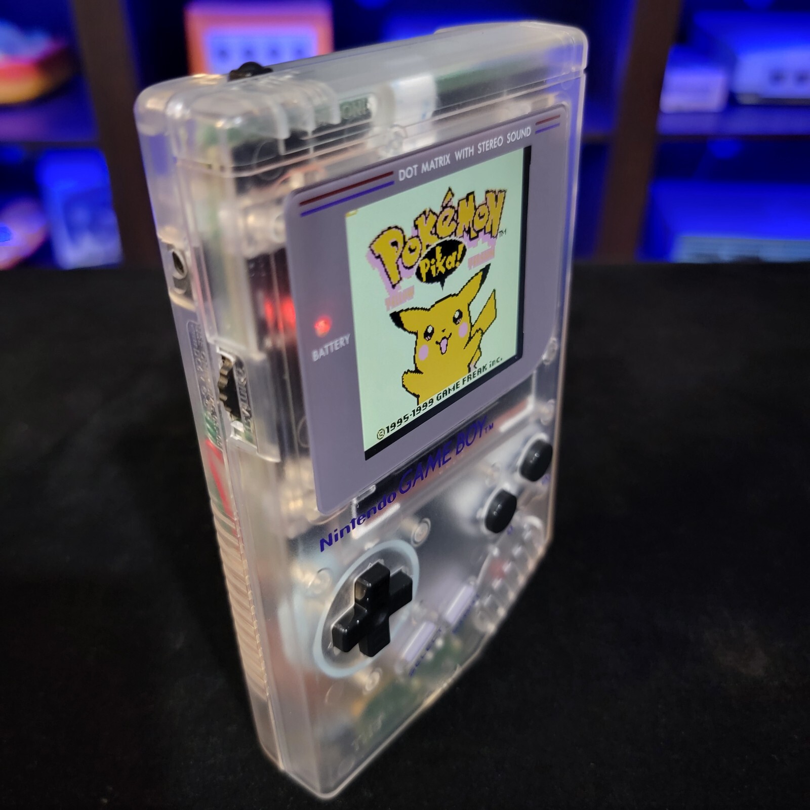 Clear Nintendo Classic Game Boy DMG With Upgraded Backlit IPS LCD Screen