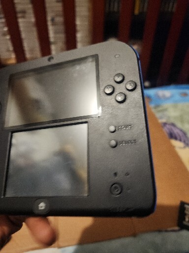 Authentic 2DS Launch Edition Blue and Black Handheld No Charger Works