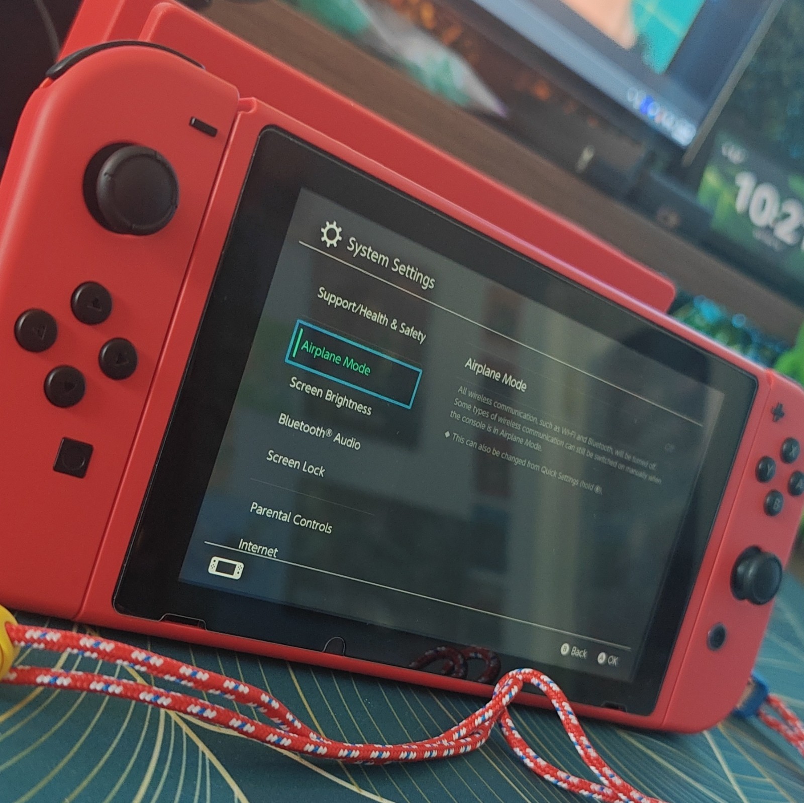 CIB Nintendo Switch Mario Special Edition + Glass Screen Protector