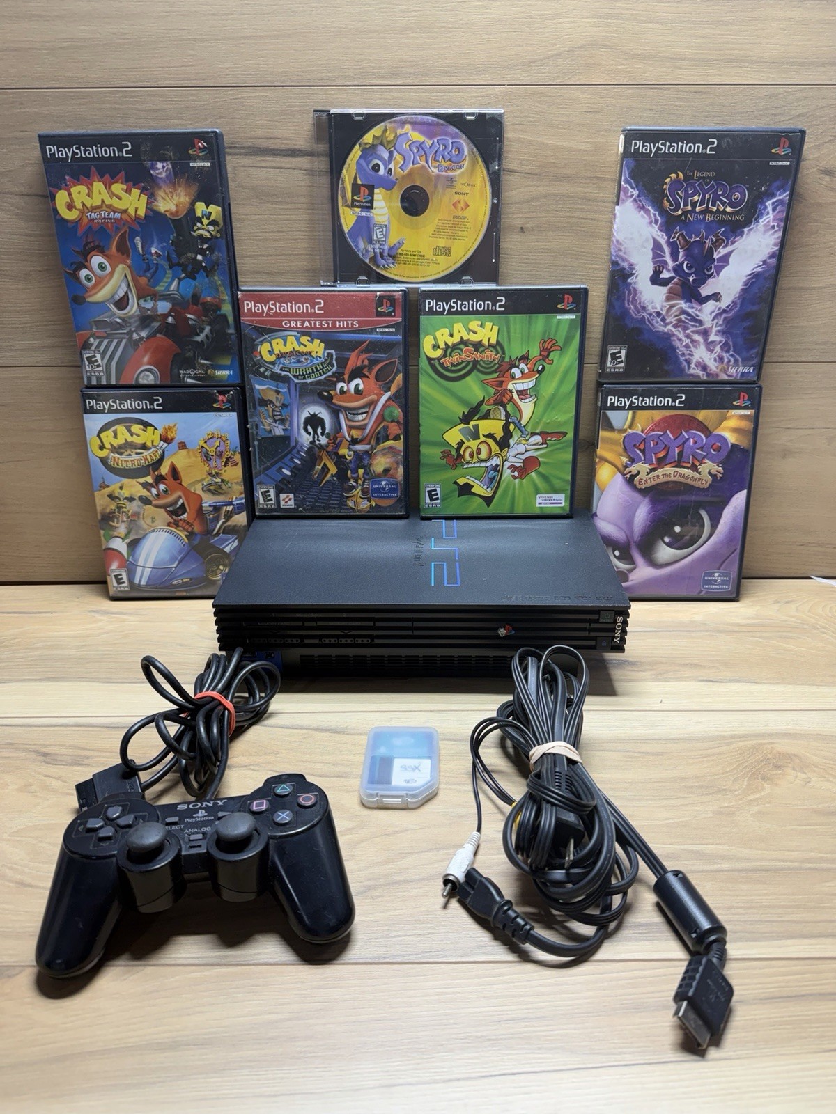 Playstation 2 Ps2 System Crash Bandicoot Spyro The Dragon PS2 Bundle Lot