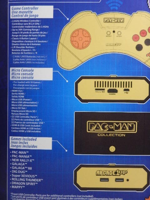 Arcade 1Up Pac-Man HDMI Game Console with Wireless Controller- Includes 10 Games