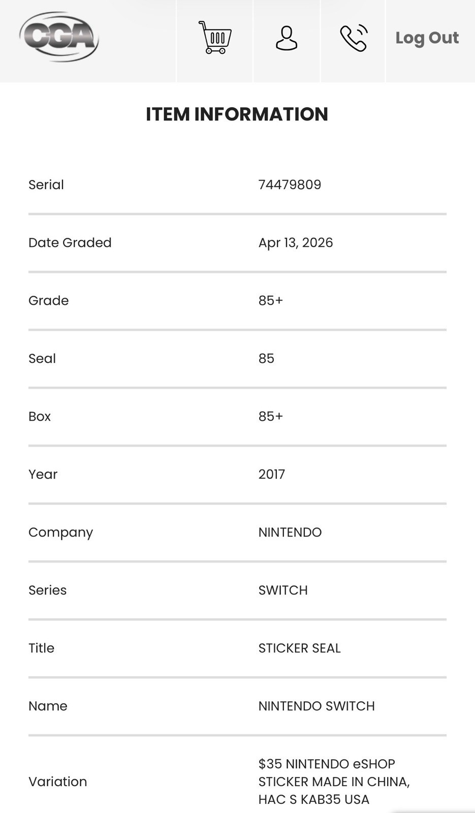 ✅Nintendo Switch Red Blue Joycon Console +$35 Eshop Bundle – RARE VGA Graded 85+