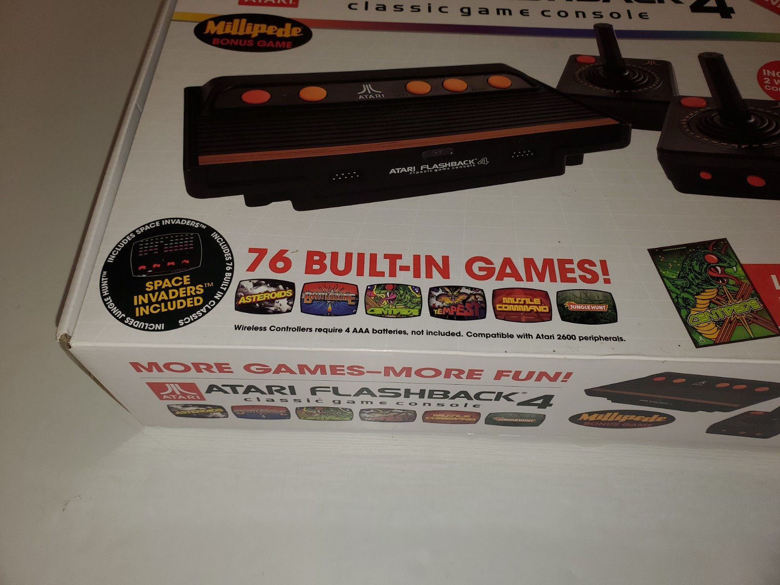 Vintage ATARI 2600 Flashback 4 Mini Classic Video Game System 76 Games Millipede