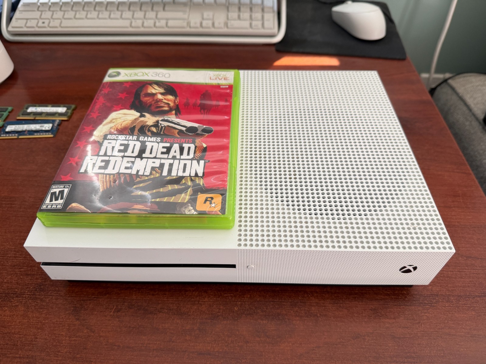 Microsoft Xbox One S 512GB White Console Only 1681 Tested Working – w/ RDR Game