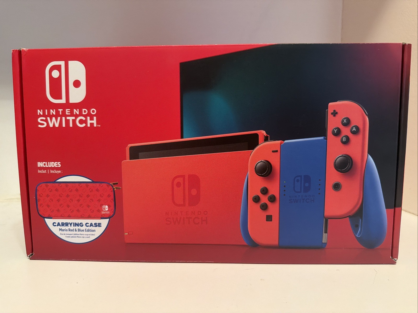 Nintendo Switch Mario Red & Blue Edition Plus 2 Screen Protectors