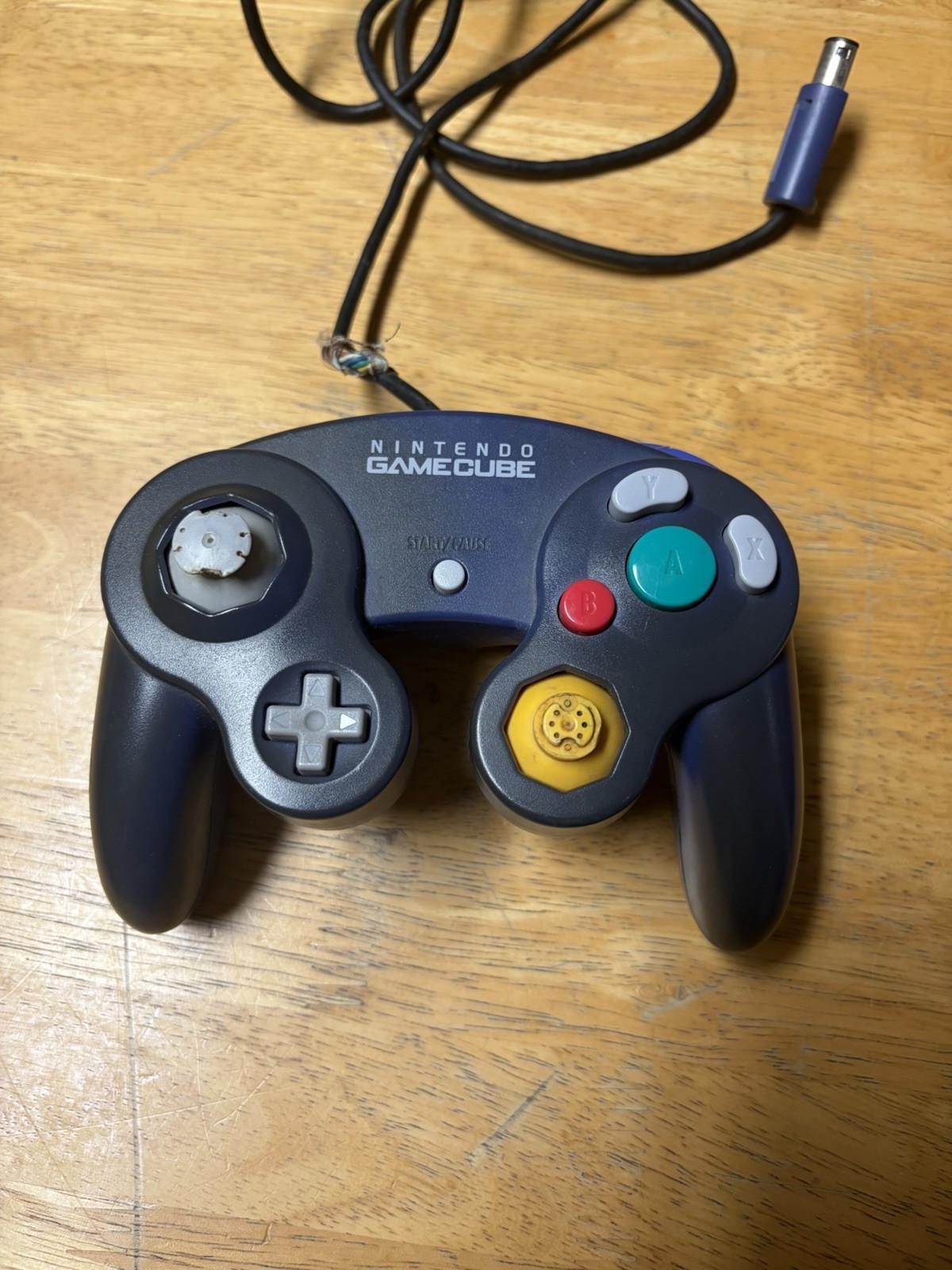 Nintendo GameCube Gray And Purple Console DOL-001+ Controller And Power Cord
