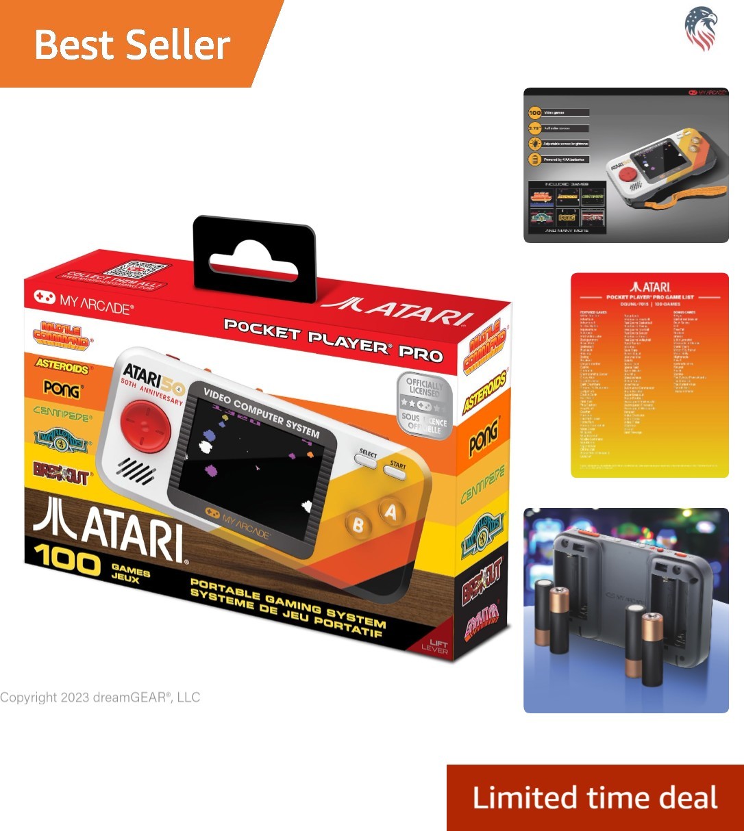 Compatible with Atari Pocket Player Pro 2.75-inch LCD Handheld Gaming Console