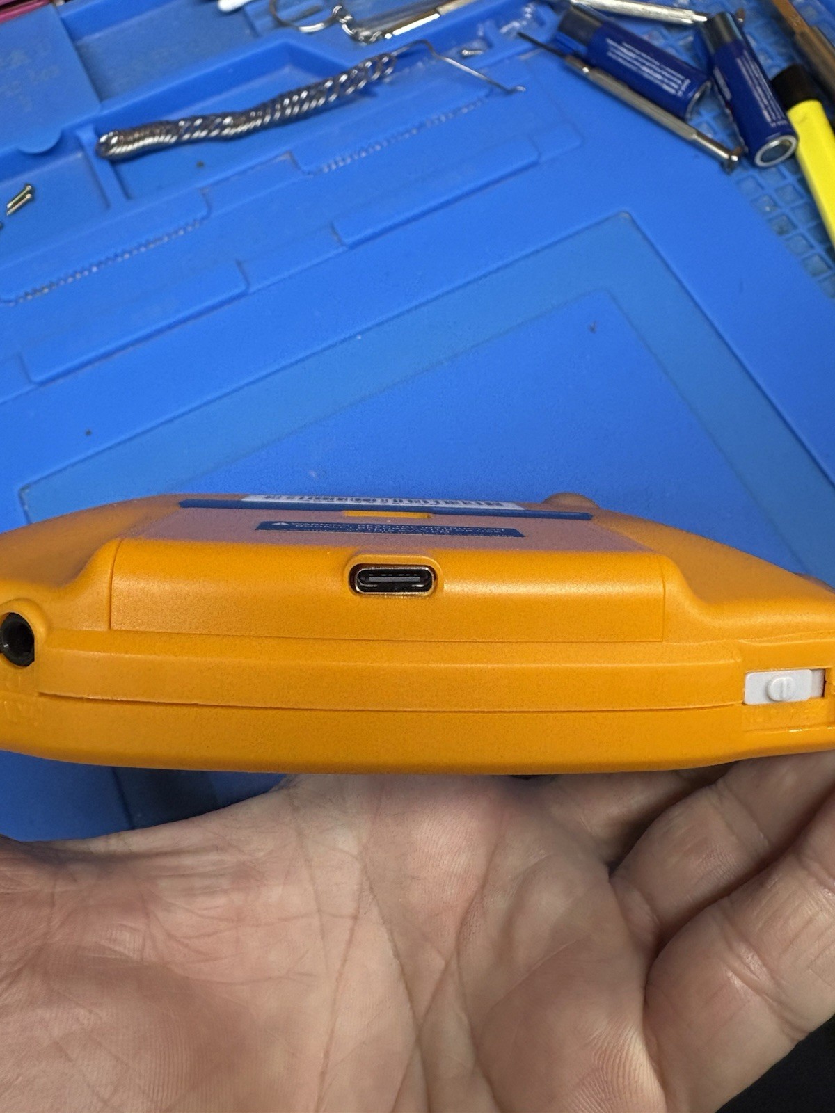 Orange Spice Gameboy Advance Backlit IPS Screen GBA Nintendo V5 Case 1800 mah