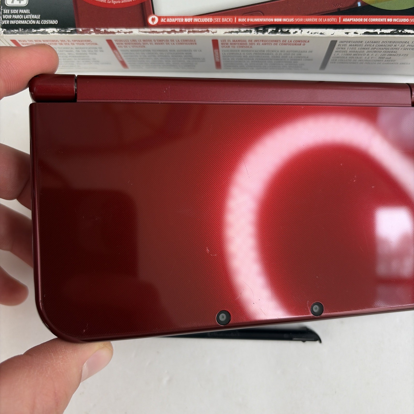 Nice! Nintendo New 3DS XL Red Complete In Original Box W Charger Stylus US Model