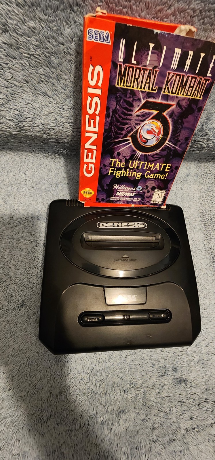 SEGA GENESIS Game Console Model 2 WITH Mortal Kombat 3
