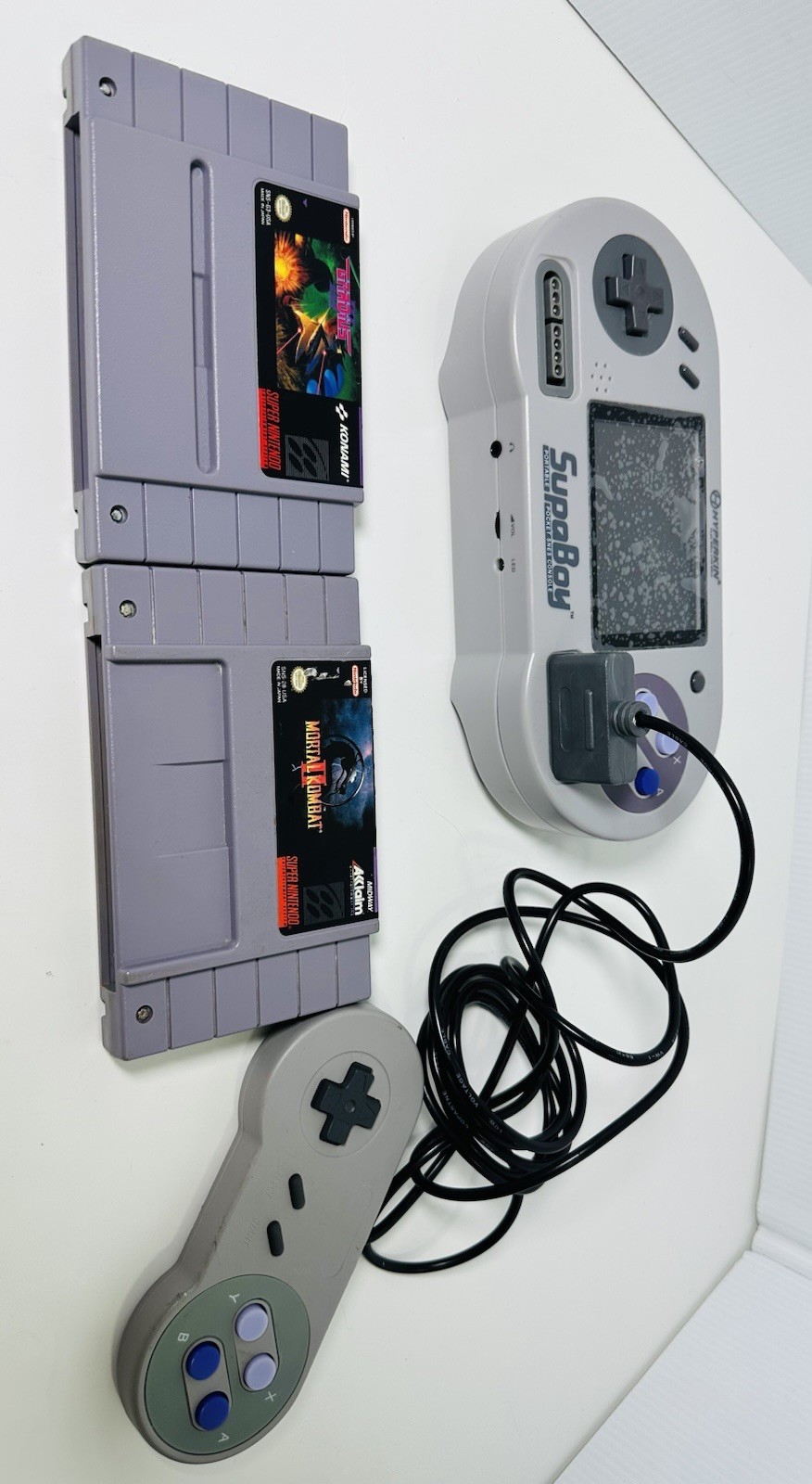 Hyperkin SupaBoy Portable Pocket SNES Console Controller And Games