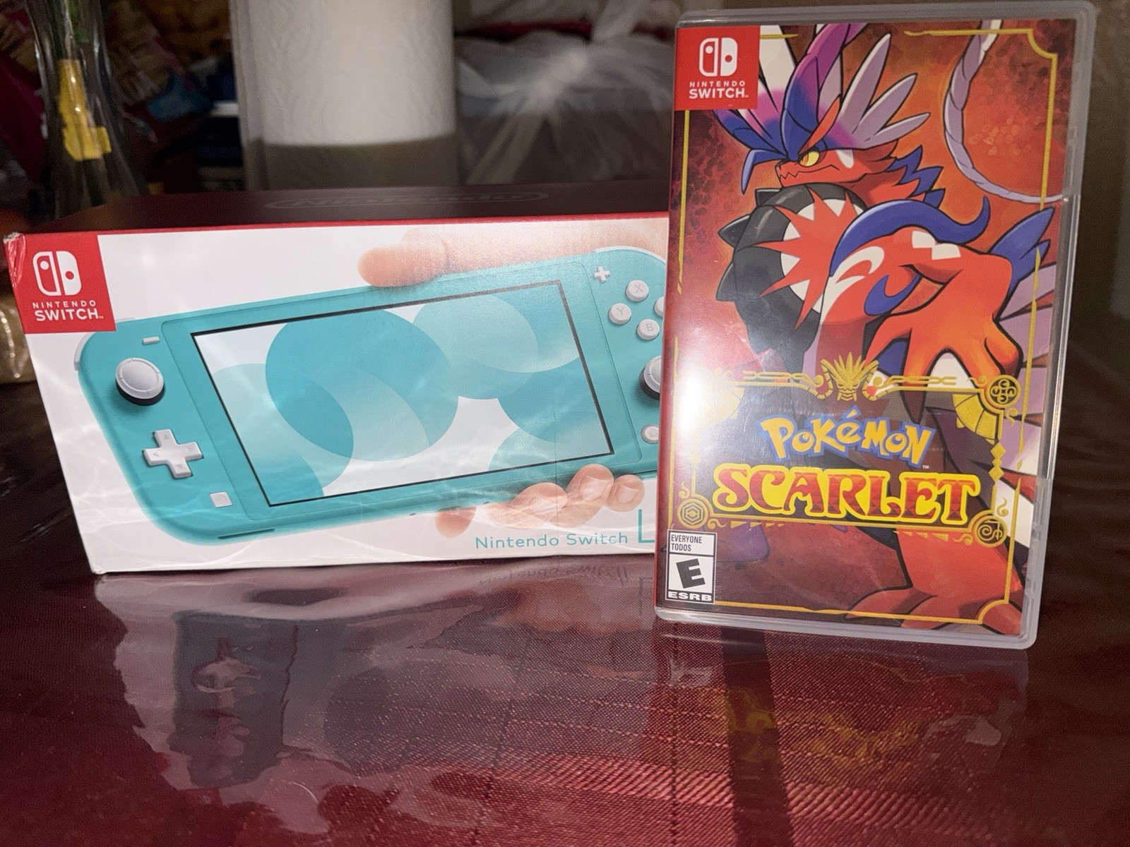 Nintendo Switch Lite Blue 32GB Wi-Fi USB-C Handheld + Pokemon Scarlet