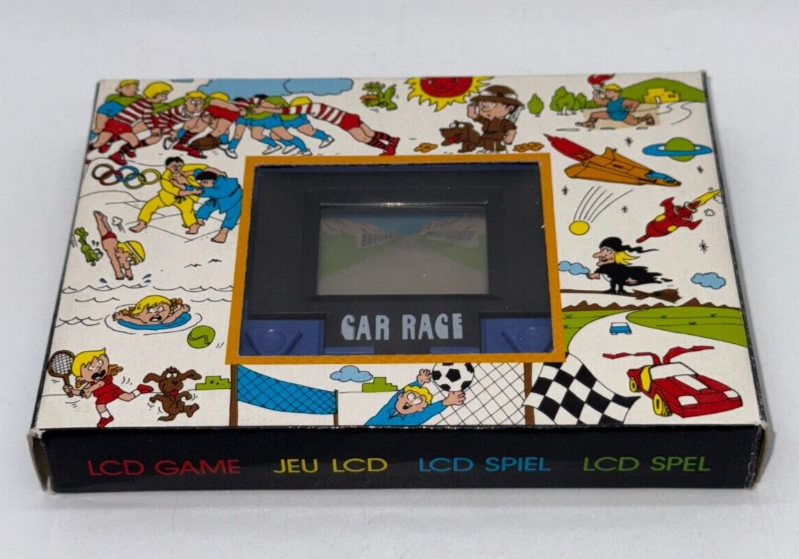CAR RACE – LCD Game & Watch Portable Console – 1990’s – DEADSTOCK – BOXED