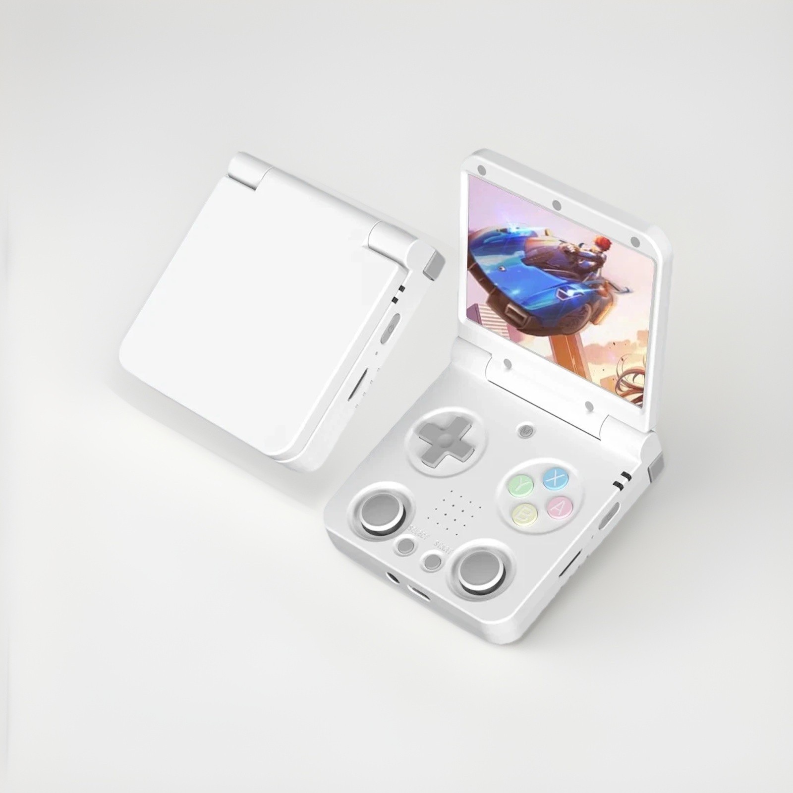 MIYOO Flip V2 Retro Handheld Game Console – 3.5” IPS Screen with Metal Hinge
