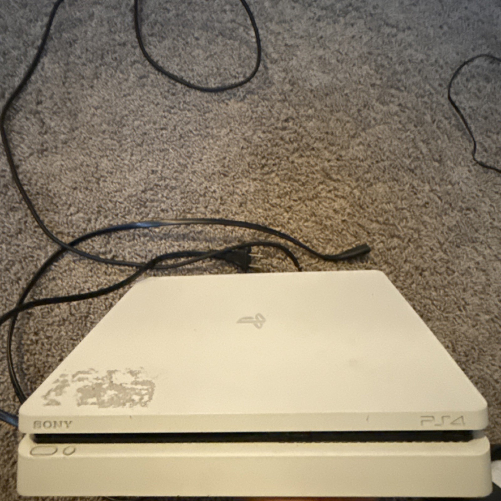 Sony PlayStation 4 White Console with Two Controllers, Wi-Fi, HDMI, USB-A
