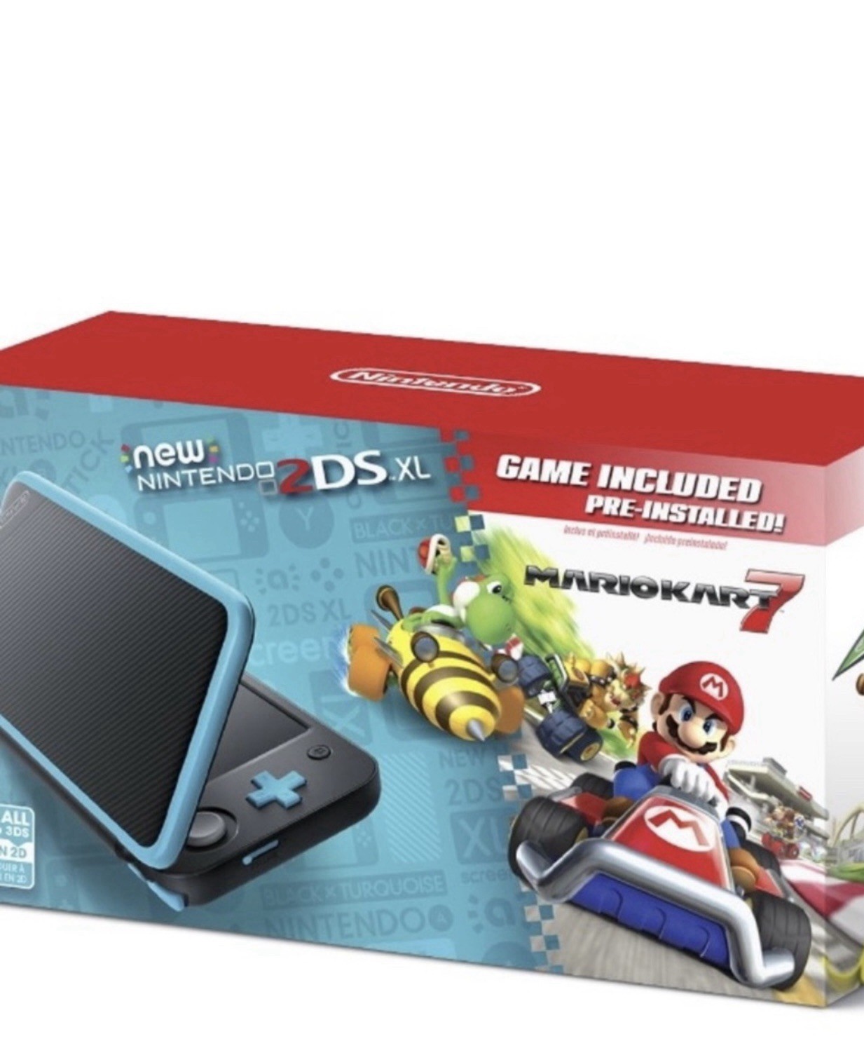 Nintendo New 3DS XL Black Blue Wi-Fi Handheld Console with Headphone Jack
