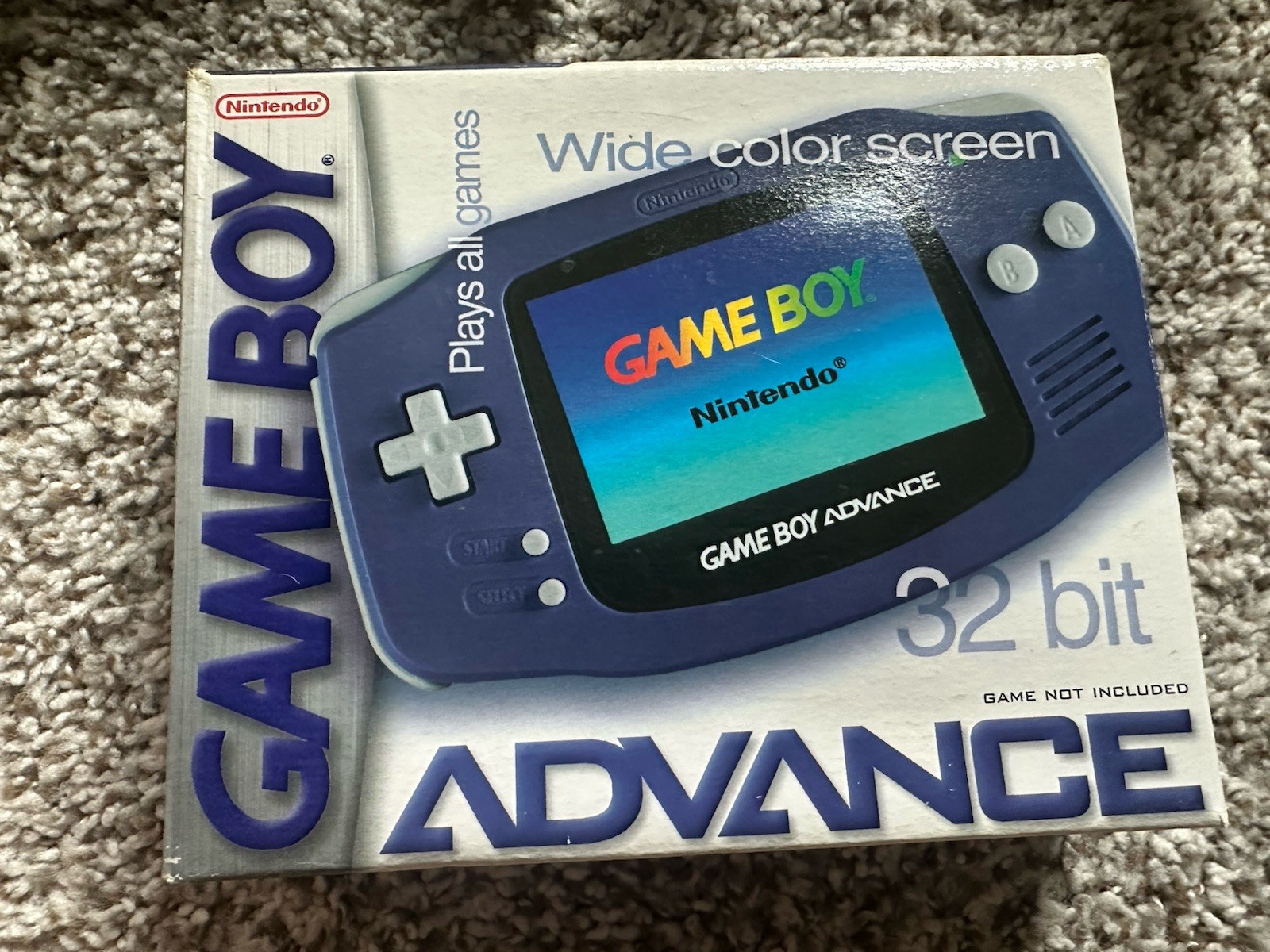 Nintendo Game Boy Advance Indigo Empty Box Original & Nintendo Controllers