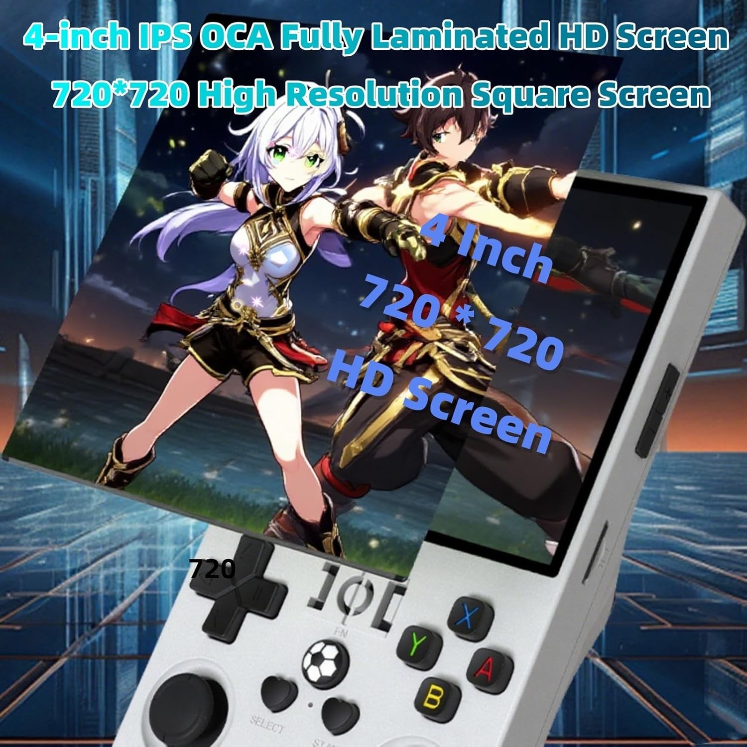 R36MAX Retro Handheld Game Console-4-inch HD IPS Screen, RK3326 1.5GHz Chip