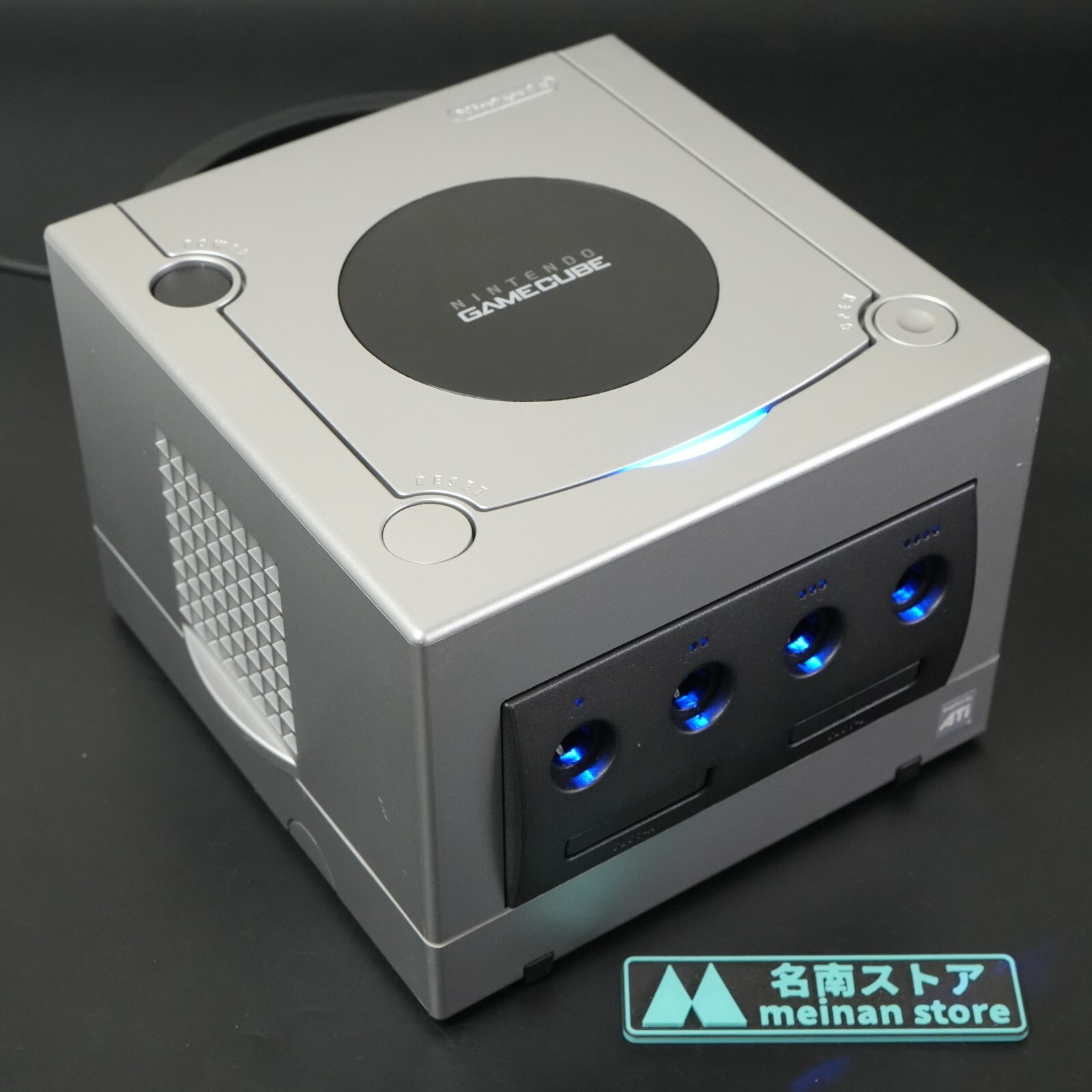 Nintendo GameCube Silver Console NTSC U-C/J Region Switch & Blue LED MOD JAPAN