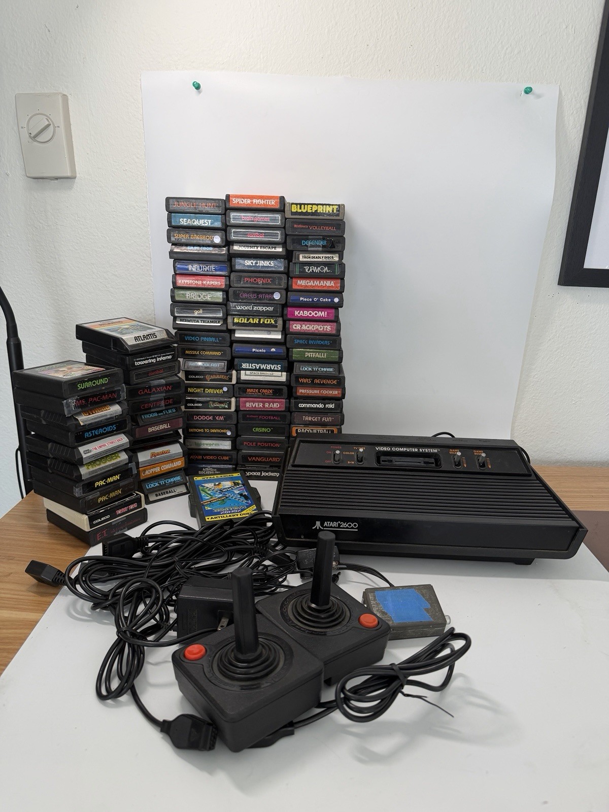 Tested Atari 2600 Video Game Console Lot With 90+ Games MANUALS and extras