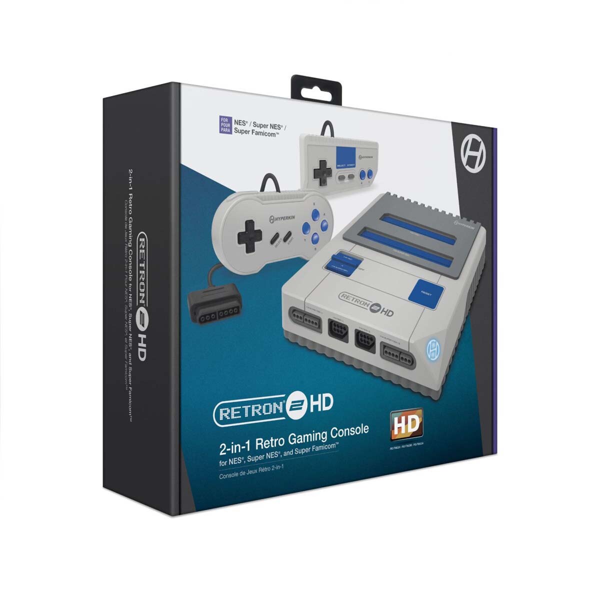 Hyperkin RetroN 2 HD Gaming Console for NES/SNES/Super Famicom Games – Gray