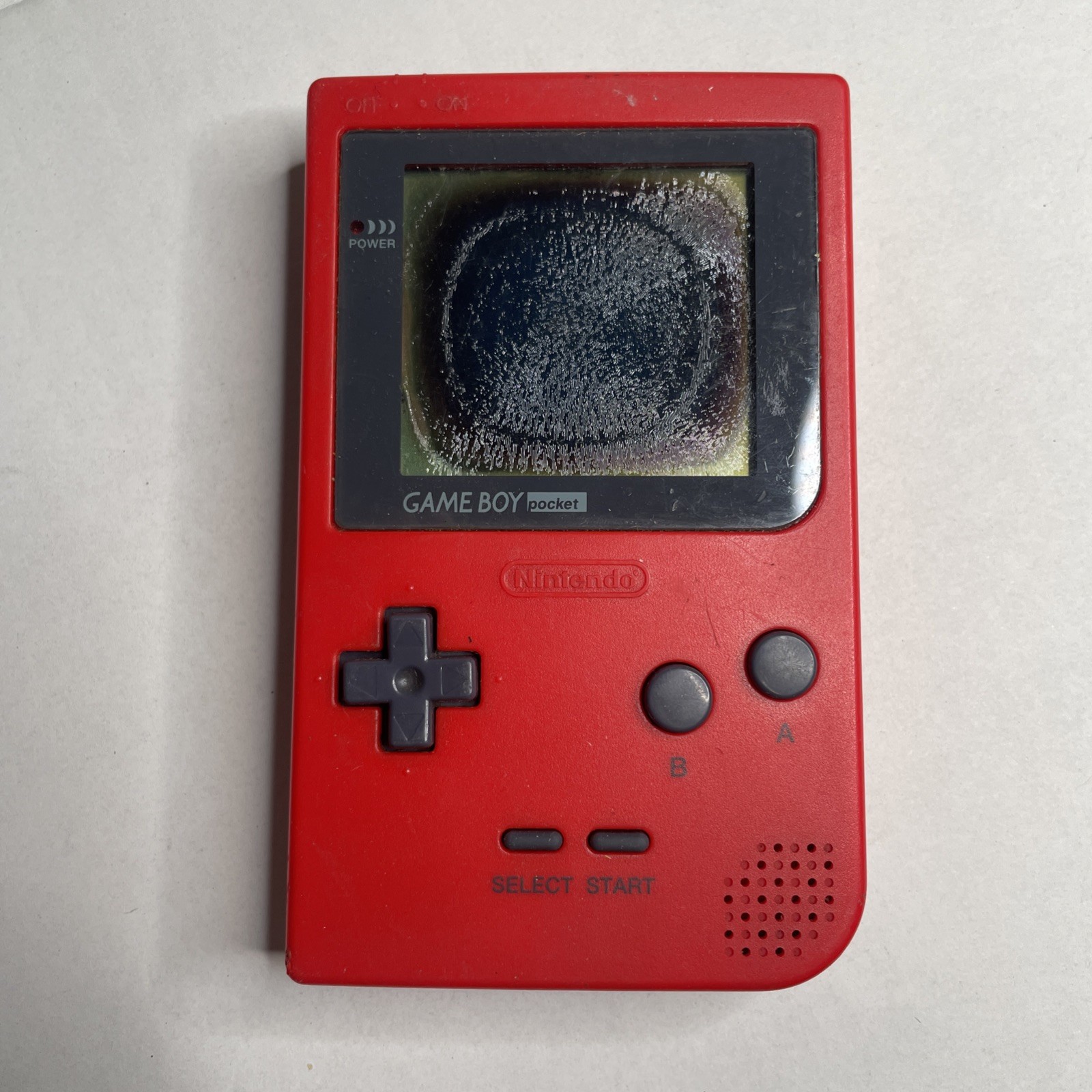 Nintendo GameBoy Pocket Console MGB-001 Red For Parts Or Repair