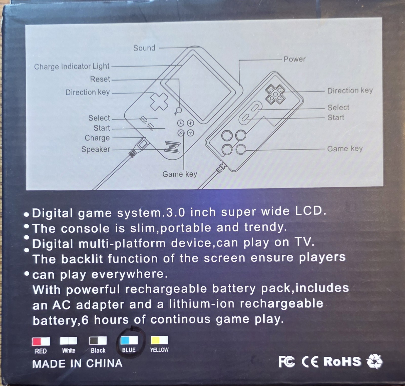3″ Large Screen Mini Handheld Digital Game System [400 games]