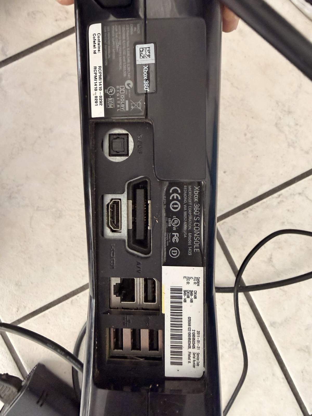 Microsoft Xbox 360 Black, Tested, No Controllers