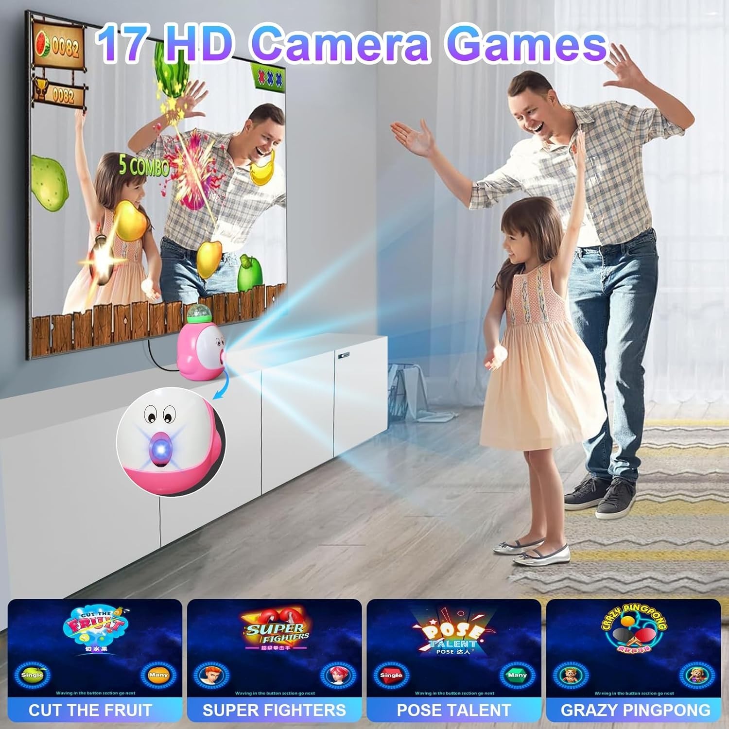 Lightweight Mini TV Game Console with 100+ Games & Dual Wireless Controllers