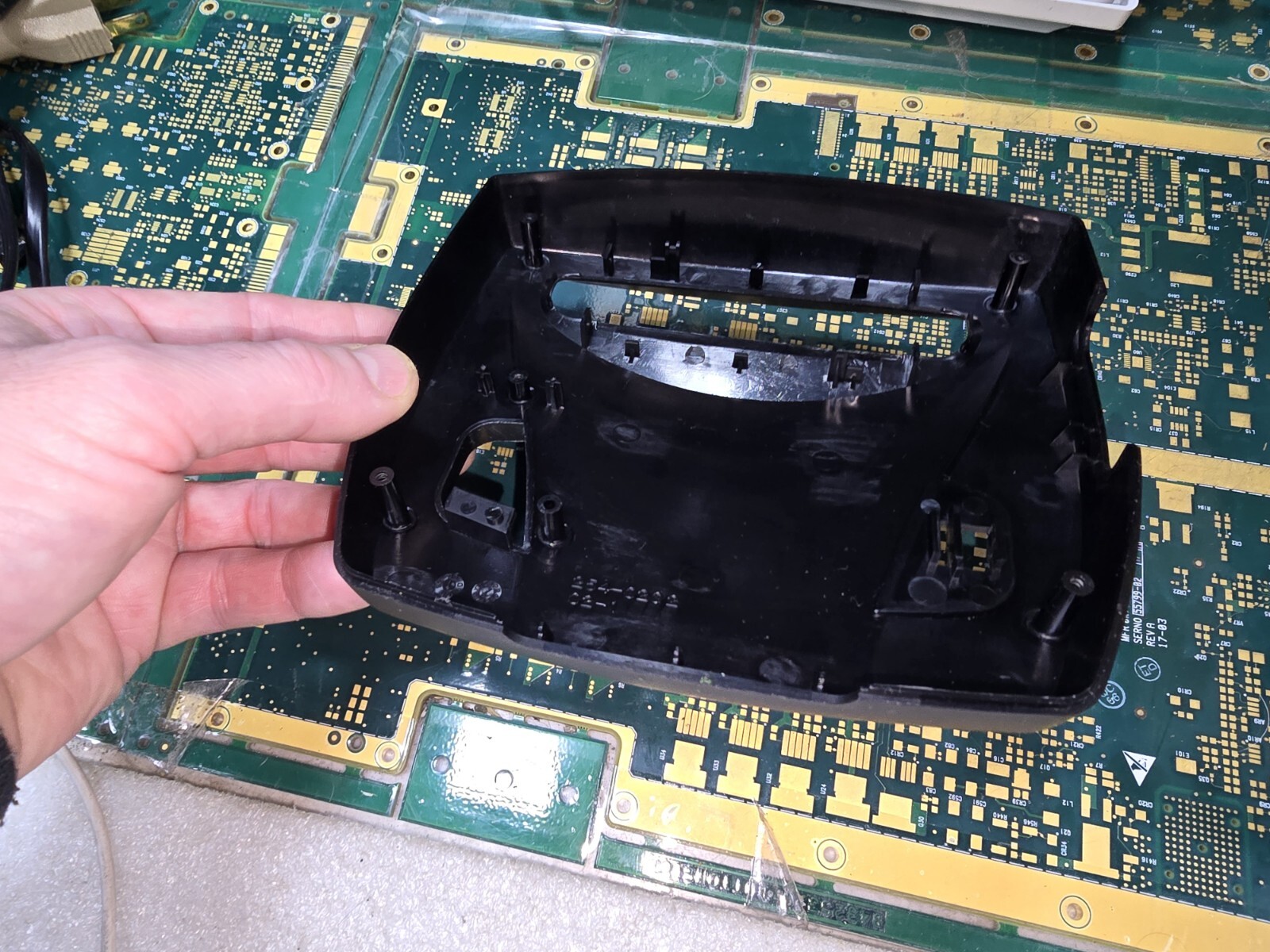 Sega Genesis Model 3 MK-1461 EMPTY Top Cover Plastic Black ONLY-Intact-OK-READ