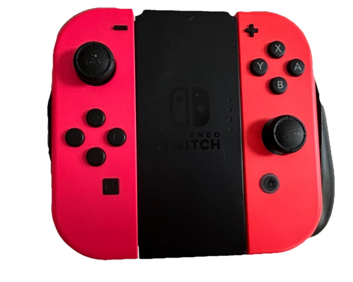 Nintendo Switch Console Bundle HAC-001 Neon Blue/Green & Red Joy-Cons, Case More